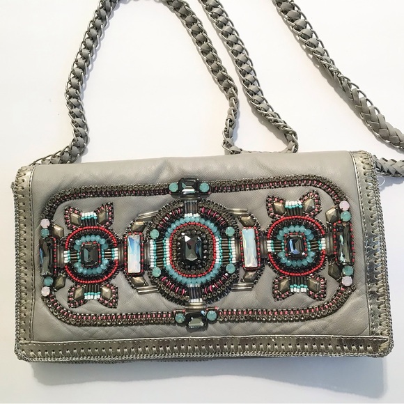 BUBA of London Leather Embellished Purse/Clutch, NWT - Picture 2 of 7